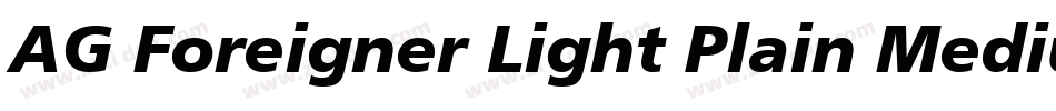 AG Foreigner Light Plain Medium字体转换
